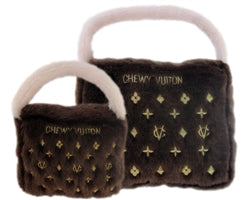 Chewy Vuitton Dog toy purse original brown size large